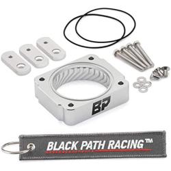 BlackPath - Fits Ford F-150 F-250 Super Duty F-350 Super Duty Throttle Body Spacer Performance (Silver) T6 Billet