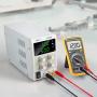 30V 5A DC Bench Power Supply Variable 3-Digital LED Display, Switching Lab Power Supply with Free Alligator Clip US Power Cord