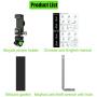 360 Degree Rotation Universal Bike Phone Mount Bicycle & Motorcycle Handlebar Cell Phone Holder with LED Light for 4.7