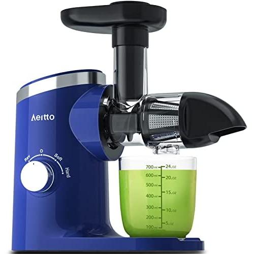 Celery Juicer Machines,Aeitto Slow Juicer,Masticating Juicer,Juice Extractor,Cold Press Juicer with 2-Speed Modes,with Reverse Function & Quiet Motor for Vegetables And Fruits,Easy to Clean with Brush