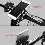 Kingsea Aluminium Bike Phone Mount Holder Motorcycle Phone Mount for Handlebar Accessories Compatible with iPhone 12 12 Pro Max 11, Galaxy and Other 4.7-6.8 Inches Cellphones - Black