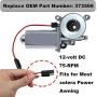 373566 RV Power Awning Motor, Compatible with solera Power Awnings, with Single 2-Way Connector, 12-Volt DC 75-RPM, Strong and Durable, Silver