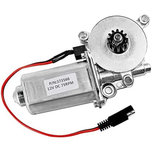 373566 RV Power Awning Motor 12-Volt DC 75-RPM, with Single 2-Way Connector, Compatible with Solera Power Awning Power Awning Replacement Motor