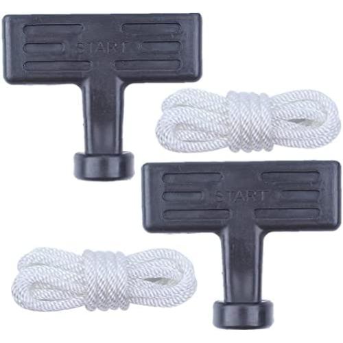 2 x Recoil Starter Pull Handle Grip & Rope Kit for Honda GX160 GX200 GX120 GX110 Engine Motor Trimmer Brush Cutter 28461