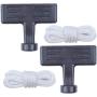 2 x Recoil Starter Pull Handle Grip & Rope Kit for Honda GX160 GX200 GX120 GX110 Engine Motor Trimmer Brush Cutter 28461
