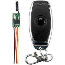 Anntem Wireless Remote Control Switch 433mhz rf Transmitter and Receiver kit dc6v 7v 9v 12v to 24V Universal Battery Power Strip Mini Small Switch mos Circuit Micro Controller Module led Strip Lights