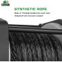 STIMULATER New 3500lbs.Load Capacity Winch 12V Synthetic Rope Winch Waterproof IP 67 Electric Winch with Wired Remote and Wireless Remotes,Hawse Fairlead, Strap and Hook for ATV/UTV/Boat (Black)…