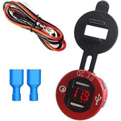 CERTIFIED Dual USB Phone Car Charger, Compatible Motorcycle, Bus, Boat. QC 3.0 for iPhone 11 Pro Max XS X 8 7 6s 6 Plus 5S SE, Galaxy S10 S9 S8 Edge, Note 10 9 8, LG G7 G8, HTC, Nexus, Pixel, iPad Pro