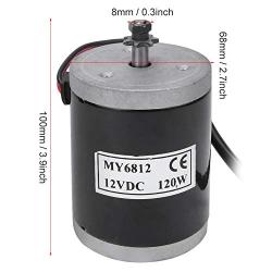 Vbestlife Brushed Motor,MY6812 12V 120W DC Brush High Speed Motor for Electric Scooter
