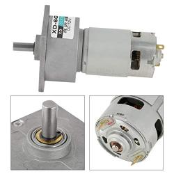 DC 12V/24V 35W Micro-Reduction Gear Motor Metal Gear Motor Speed Adjustable CW/CCW Suitable for Office, Home Automation, Production Renovation, Safety Equipment(12v10 Turn)