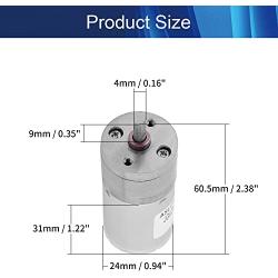 Jutagoss DC 12V 1931RPM Gear Motor High Torque Reversible Electric Micro Geared Motor for DIY RC Hobby, Drones, Small Robots