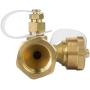 SHINESTAR Propane Brass Tee with 4 Port Adapter for RV and Motorhome, Propane Gas 4 Port Tee with Solid Brass