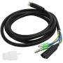 Drfeify E Bike Motor Conversion & Extension Cable 130cm 9 Pin with Waterproof Connector 100% Copper & Plastic for Electric Bike Black