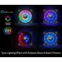 Thermaltake Riing Duo 140mm 16.8 Million RGB Color (Alexa, Razer Chroma) Software Enabled 2 Light Rings 18 Addressable LED 9 Blades Hydraulic Bearing Case/Radiator Fan, 3 Pack, CL-F078-PL14SW-A