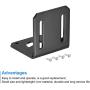 MECCANIXITY Motor Bracket Motor Mounting Holder 53x50x51mm Black for 42mm NEMA 17 Stepper Motor with Screws 4 Set