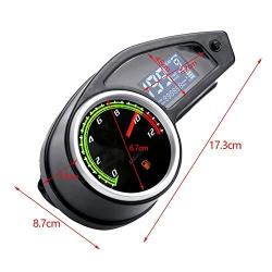 D1M Replace RPS Hawk Digital Speedometer, LCD Motorcycle Odometer, 12000RPM Color Tachometer, Universal Digital Gauges for RPS Hawk 250