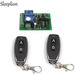 Calvas 12V 10A 2 CH Channel Remote Control Switch Relay Wireless Transmitter+Receiver Motor Reverse Controller 315MHz 433MHz - (Color: 315MHz)