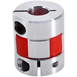 10mm x 8mm CNC Flexible Plum Coupling Shaft Coupling CNC Stepper Motor Encoder Coupler Stepper Motor Encoder Connector Coupler D25 L30 Jaw Clamp Aluminum Alloy