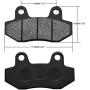 GOOFIT Scooter Brake Pads Brakes for 150cc 200cc 250cc ATV Dirt Bike Pit Bike Go Kart