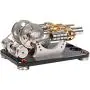 Sunnytech Hot Air Stirling Engine Motor Generator Education Toy Electricity M14-03-S-M16-22-D