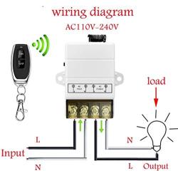 VONVOFF Wireless Remote Switch,AC 110V/120V/240V/ Relay RF Remote Control Light Switches for Pump Security Systems etc with 328ft Long Range(White)
