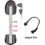 Jieoto 24V Ebike Battery 8ah/10ah/12ah/15ah Lithium Battery Pack Bottle Type Silver for 250W 350W Electric Bicycles Mountain Bike Motor with Charger and Holder