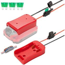 Power Wheel Adapter for V20 Craftsman 20V Battery with Fuse & Wire terminals, Power Connector for Rc Car, 14 Gauge Robotics, Rc Truck,DIY use, Work for MAX CMCB204 CMCB202 CMCB201 CMCS500B Battery
