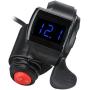KOOBOOK 1Pcs 12V-72V E-Bike Universal Thumb Throttle LED Display Voltage Black Portable Digital Grips With Power Switch For Scooter Electric Bike