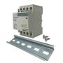 Electrodepot 60 Amp 4 Pole Normally Open Contactor, 110-120V Coil, Motor Load 40A, Lighting 63A Bundle with Slotted Steel Zinc Plated DIN Rail, 35 mm x 6 in – 1 Piece with 2#10 Screws