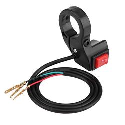 Suuonee Handlebar Switch, 22mm 7/8in Electric 3 Speed Module Handlebar Switch Shift Black for Motorcycle Electronic Bike Scooter