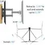 KDG RV TV Mount for Most 13-45 inch TV, Lockable RV TV Wall Mount for Camper Trailer Motor Home, Full Motion Wall Mount Bracket, Swivel Tilt Extension Rotation, Max VESA 200x200mm, up to 55lbs (Black)