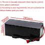 Wnicek 48V 12000mAh E-Bike Lithium-ion Battery Rechargeable Waterproof PVC Lithium Battery Used for Motors Within 1000W for Electric Bicycles Scooters Electric Tools with Charger