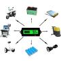 12v 24v 36v 48V Battery Voltage Meter rv with LCD Display Green Backlight,Battery Monitor Capacity Meter Level Indicator Voltage Gauge Meter for 2S-15S Lithium-Iron&Lead-Acid Batteries Auto Car