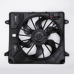 TYC 621680 Cooling Fan Assembly Compatible with 2007-2011 Jeep Wrangler, Black