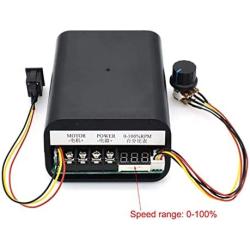 ICQUANZX DC Brush Motor Speed Controller DC10-55V Forward Reverse with Digital Display&Fan Inside 40A-60A