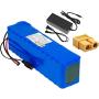 Wnicek 48V 10Ah Lithium Battery Pack 13S 3P 10000mAh E-Bike Li-ion Battery for 250W 350W 500W 750W 1000W Motor with Charger Fit for Electric Scooter Electric Tricycle Electrical Tools