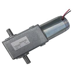 IRUI Turbine Worm Speed Reduction DC Brush Gear Motor 12V 3A 31RPM 50Kg.cm Dual Shaft