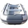 Newport Vessels 11ft 9in Baja Inflatable Dinghy Boat Transom Sport Tender - 6 Person - 20 Horsepower USCG Rated, White/Gray, (20M1000020)