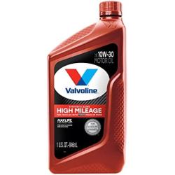 Valvoline High Mileage with MaxLife Technology SAE 10W-30 Synthetic Blend Motor Oil 1 QT, Case of 6 (Packaging May Vary)