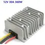QJFCare Waterproof DC Buck Converter Voltage Regulator 36V 48V Step Down to 12V 30A 360W Adjustable Power Converter Transformer for Golf Cart, Car ,Vehicle