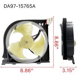 DA97-15765A Refrigerator Condenser Fan Motor Assembly for Samsung Refrigerator, Replaces DA97-15765C/DA97-12842A/DA31-00340A/PS11733650/EAP11733650