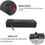 Jieoto Lithium-ion Mountain Electric Bicycle Rear Carrier Battery 36V 20AH E-Bike Battery with Charger + Luggage Rack + USB, for 250W/500W/800W/1000W Motors, More Suitable for Modification.