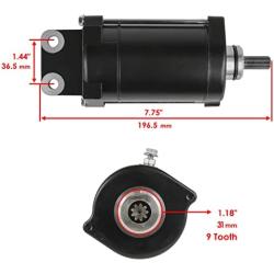Caltric Compatible with Starter Motor Yamaha Marine 40HP 40ETL 1989-1990