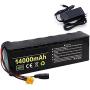 Wnicek E-Bike Battery Pack 48V 14000mAh Electric Bike Lithium Battery Rechargeable Waterproof Battery Pack with 54.6V Charger Fit for 1000W 750W 500W 350W 250W 200W Motor