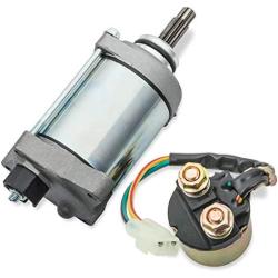 High Torque Starter Motor with Solenoid Relay Replace 31200-HP5-601 35850-HP1-601 Compatible with 2007-2014 Honda Rancher 420 TRX420