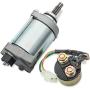 High Torque Starter Motor with Solenoid Relay Replace 31200-HP5-601 35850-HP1-601 Compatible with 2007-2014 Honda Rancher 420 TRX420