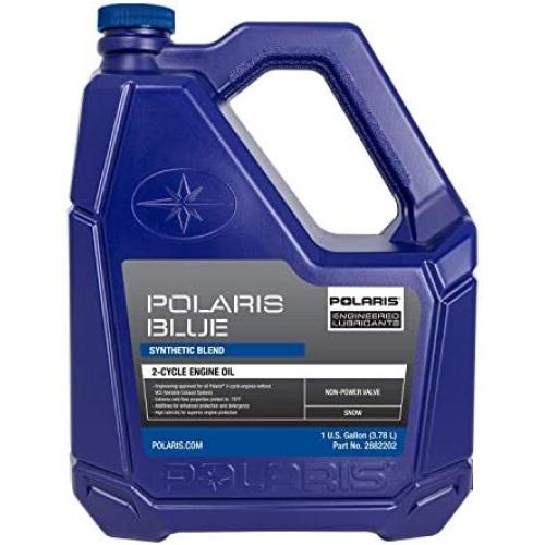 Polaris Snowmobile Blue Synthetic Blend 2-Cycle Oil, 2-Stroke Engines