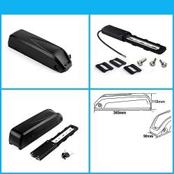 Jieoto 36V 48V 52V Ebike Battery 15AH 13AH 18AH Mountain Bike Lithium Ion Battery Pack for 250W 500W 750W 1000W Electric Bike Motor with USB Port, 3A Charger, Safety Lock.