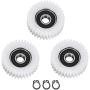 SH-RuiDu 3PCS Nylon Drive Gear 36T Planetary Gears E-Bike Wheel Hub Motor Planetary Gears W/Bearing Equipment Tool Accessory