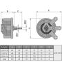 Fielect 25W 1K Ohm Ceramic Wire Wound Potentiometer Linear Rotary Resistor Rheostat with Knob for Industiral Machinery RPM Adjustment